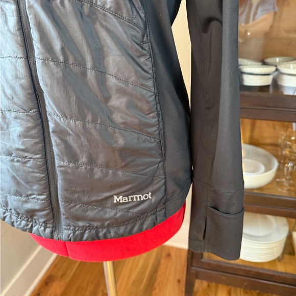 Marmot Women’s Black Hybrid Quilted Jacket Size M Insulated Full Zip Outdoor - Picture 2 of 7